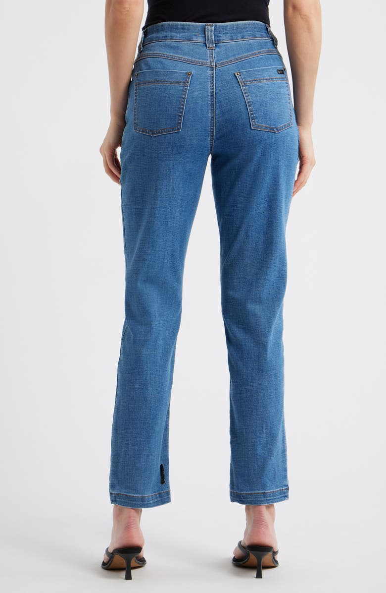 Hue Crosshatch Pedal Pusher Denim Leggings, Alternate, color, Chambray Wash