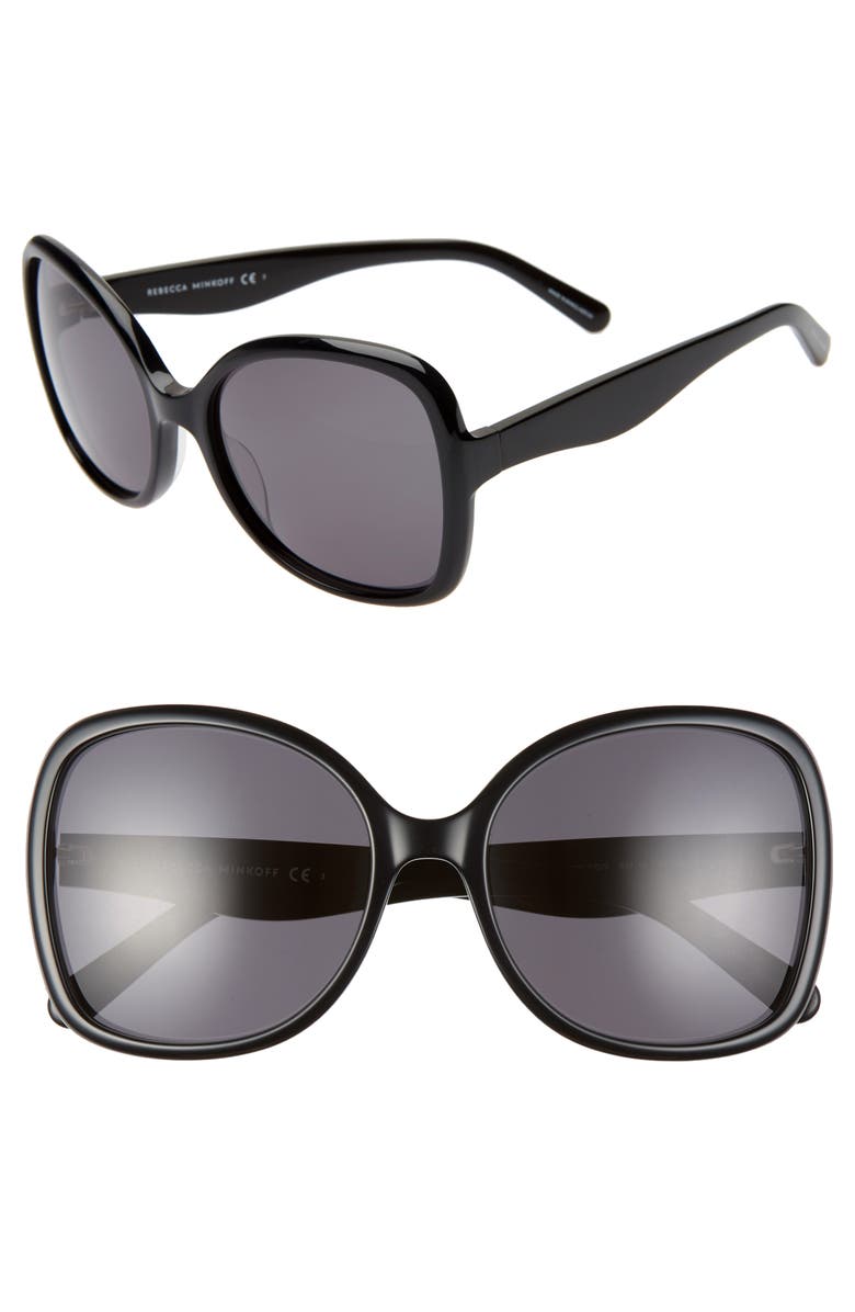 Rebecca Minkoff Lark2 58mm Butterfly Sunglasses, Main, color,