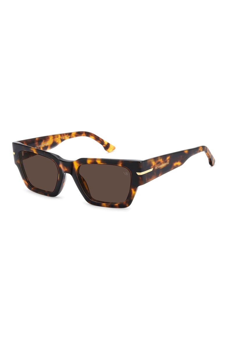 53mm Square Sunglasses, Alternate, color, BROWN HAVANA/ BROWN