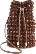 FARM Rio Beaded Macramé Bucket Bag