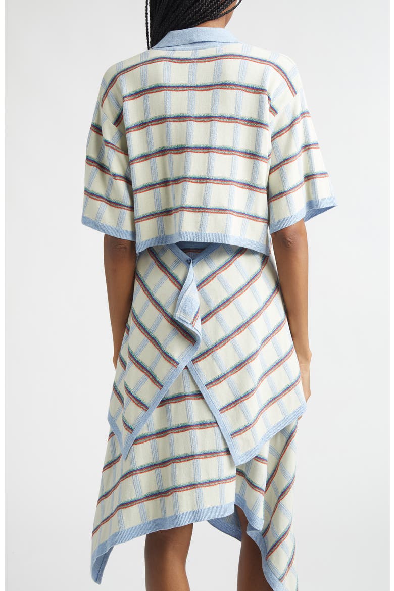 Back Button Check Jacquard Polo, Alternate, color, IVORY