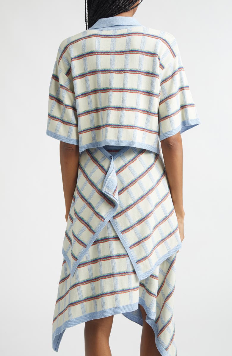 EENK Back Button Check Jacquard Polo, Alternate, color, Ivory