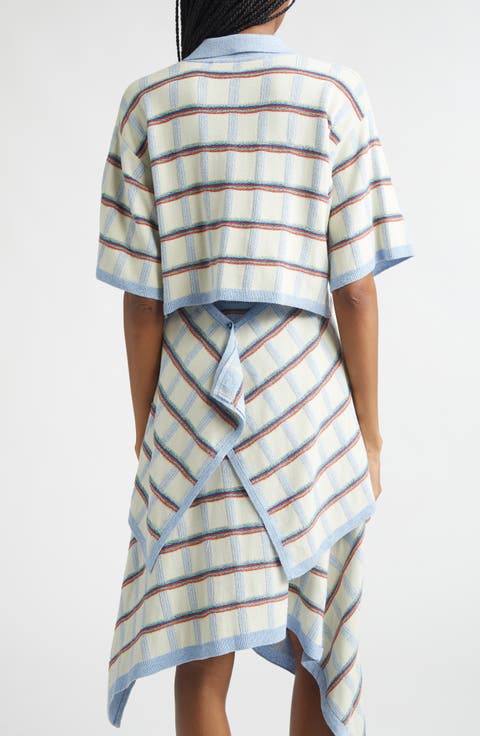 Back Button Check Jacquard Polo