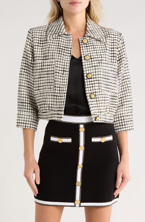 Jia Crop Tweed Jacket