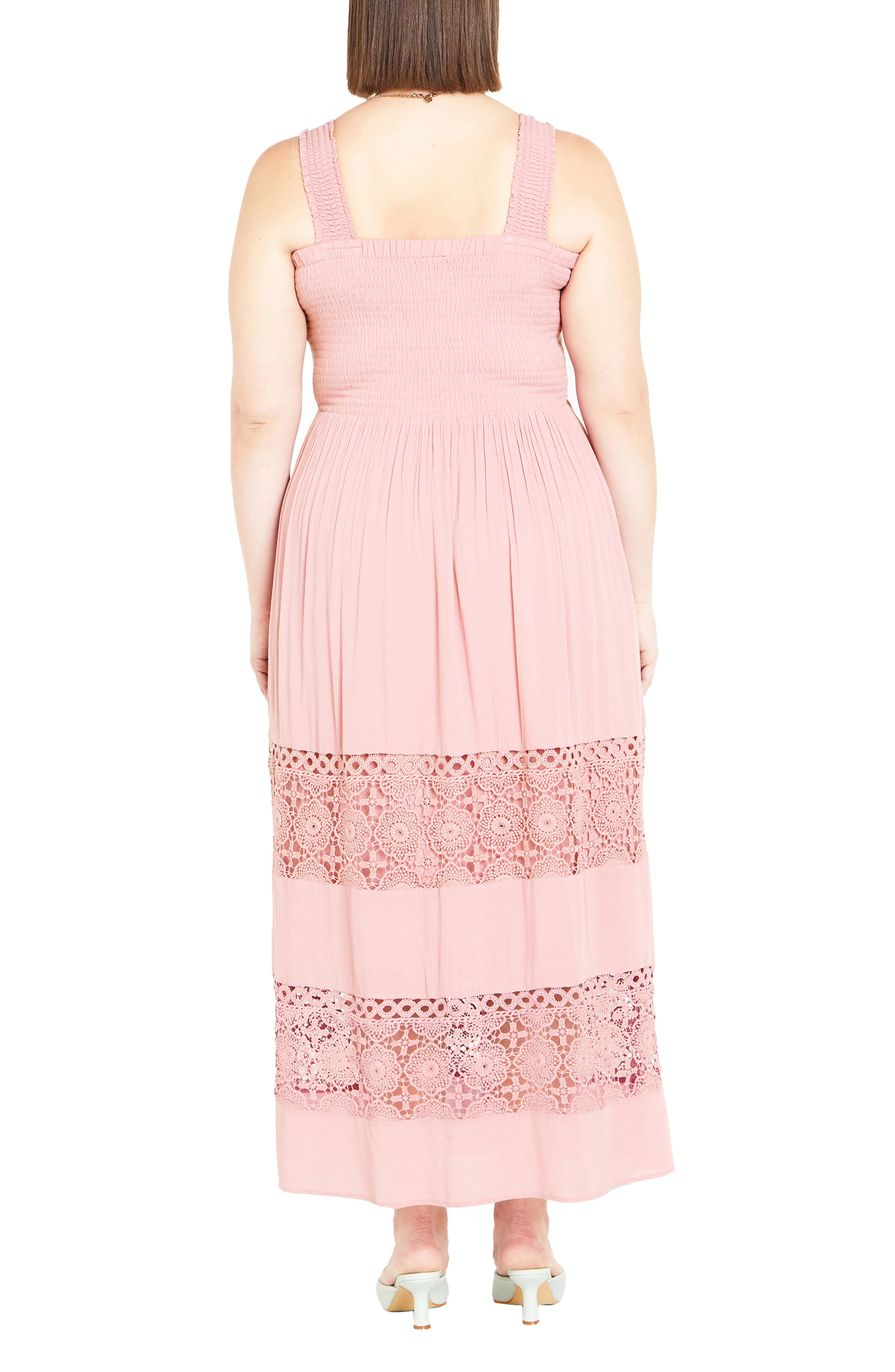 City Chic By the Beach Lace Inset Maxi Sundress (Women) | Nordstromrack