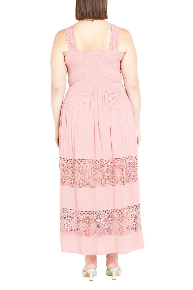 By the Beach Lace Inset Maxi Sundress, Alternate, color, BLUSH
