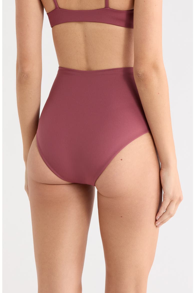 Hi Tide High Waist Bikini Bottoms, Alternate, color, DESERT PLUM PURPLE