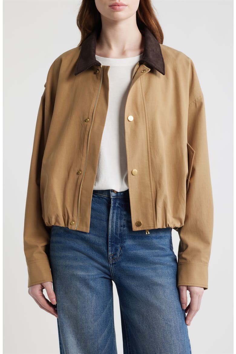 The Cord Collar Barn Jacket, Main, color, CAMEL