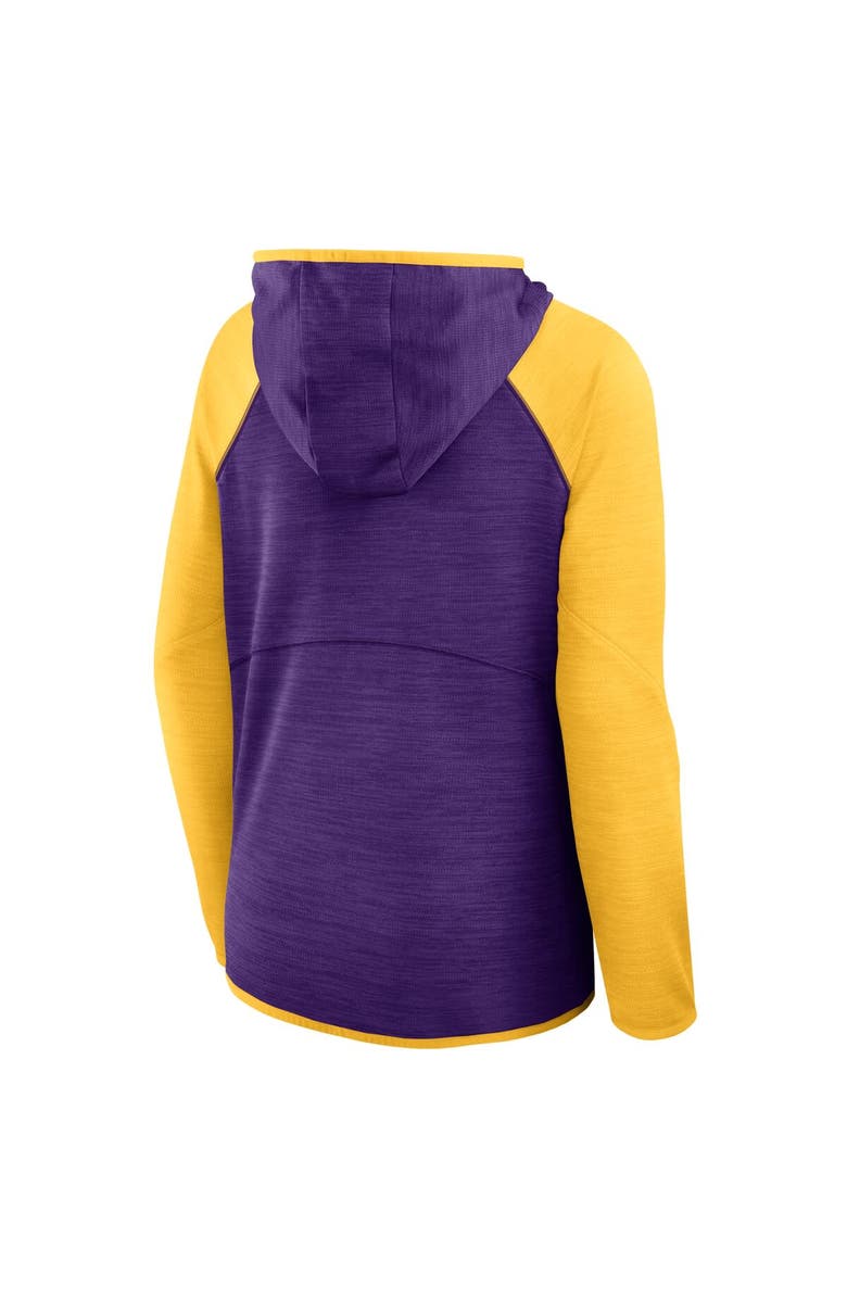 FANATICS Women's Fanatics Purple/Gold Minnesota Vikings Redzone End Around Pass Raglan Full-Zip Hoodie, Alternate, color, Purple