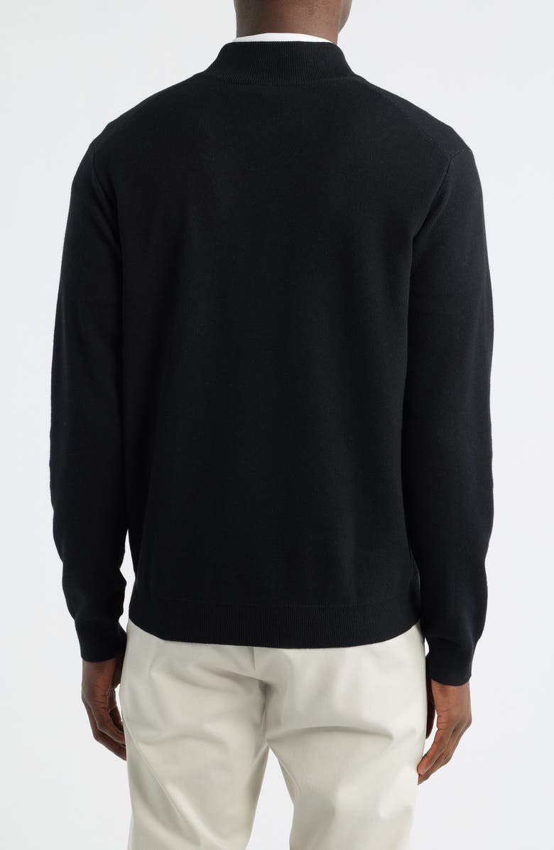 Peter Millar Coolspun Lite Quarter Zip Sweater, Alternate, color, Black