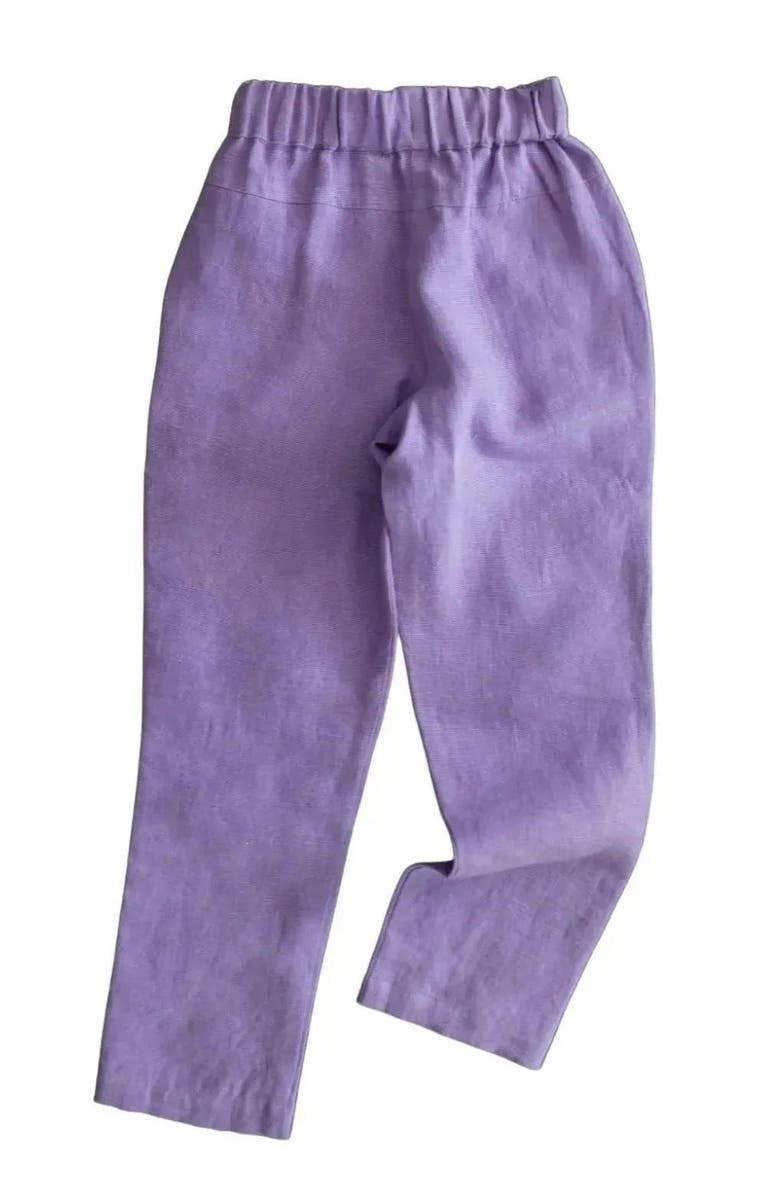 Jackalo Kids’ Organic-Dyed Linen Pants, Alternate, color, Lilac