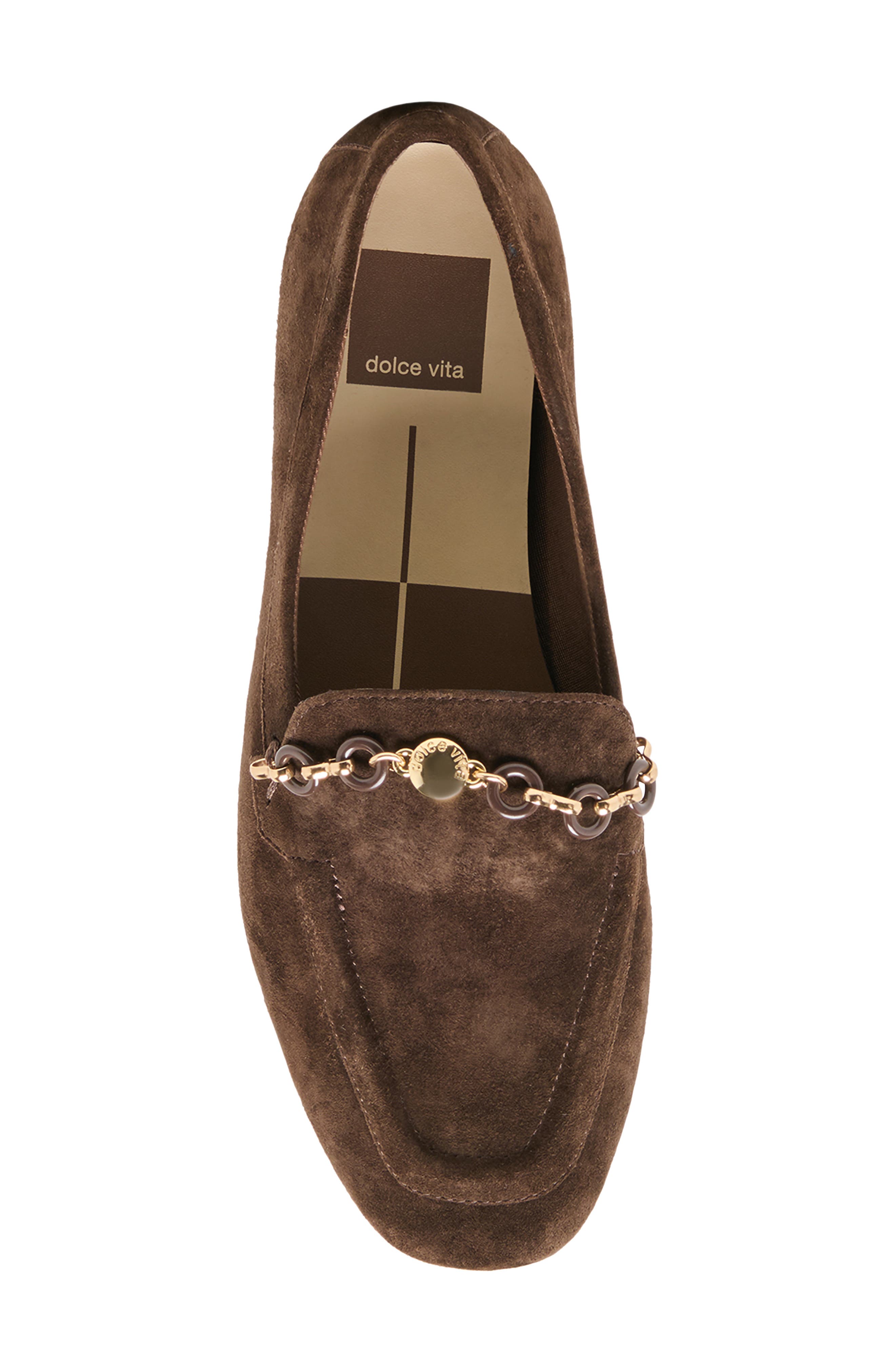Kiala Embellished Raffia Loafer, Alternate, color, DARK BROWN SUEDE