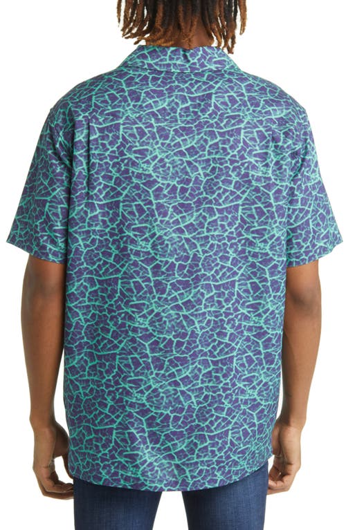 PACSUN PACSUN EARTHQUAKE SHORT SLEEVE BUTTON-UP CAMP SHIRT 