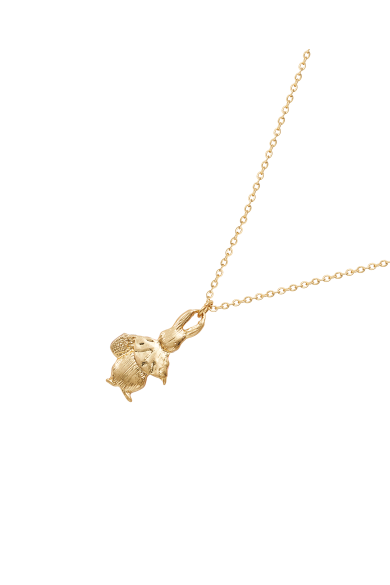 x Peter Rabbit Cotton-tail Necklace, Alternate, color, Gold