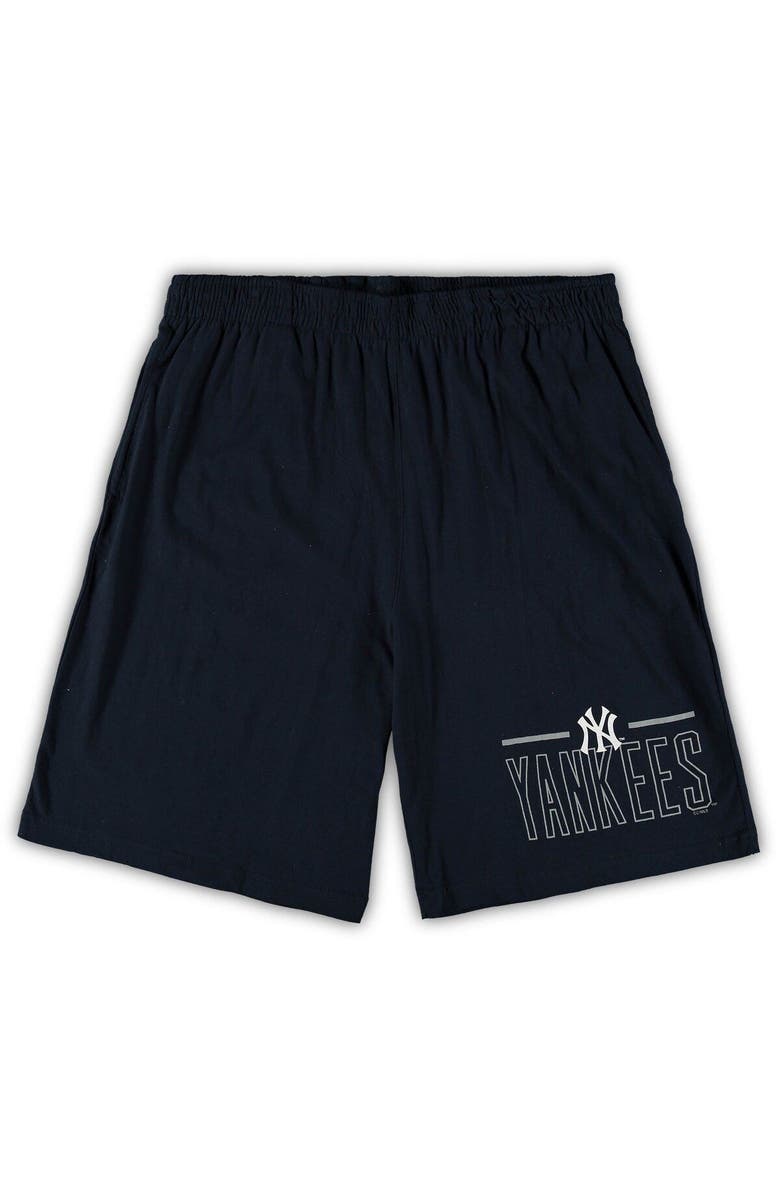 CONCEPTS SPORT Men's Concepts Sport Heathered Gray/Navy New York Yankees Big & Tall T-Shirt & Shorts Sleep Set, Alternate, color, Heather Gray