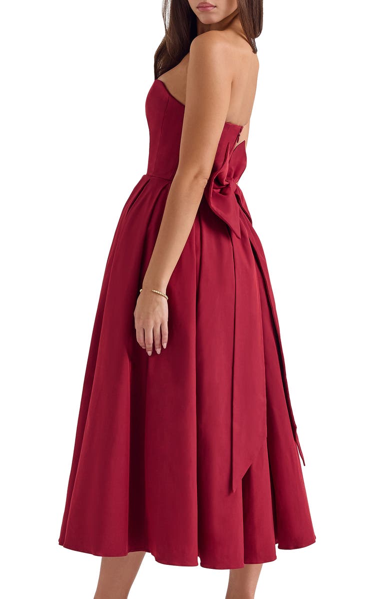 HOUSE OF CB Pandora Strapless Midi Cocktail Dress, Alternate, color,