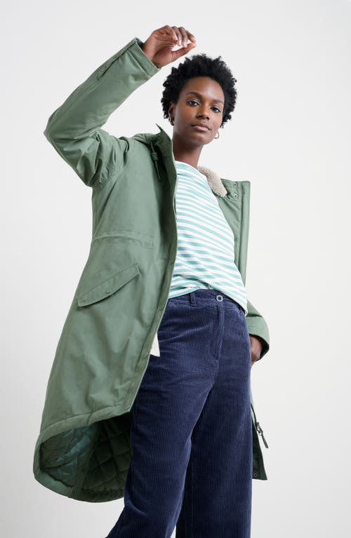 Seasalt Cornwall Plant Hunter Waterproof Hooded Coat In Green
