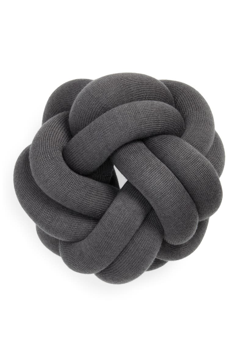 Design Store Knot Cushion, Main, color, GRAY