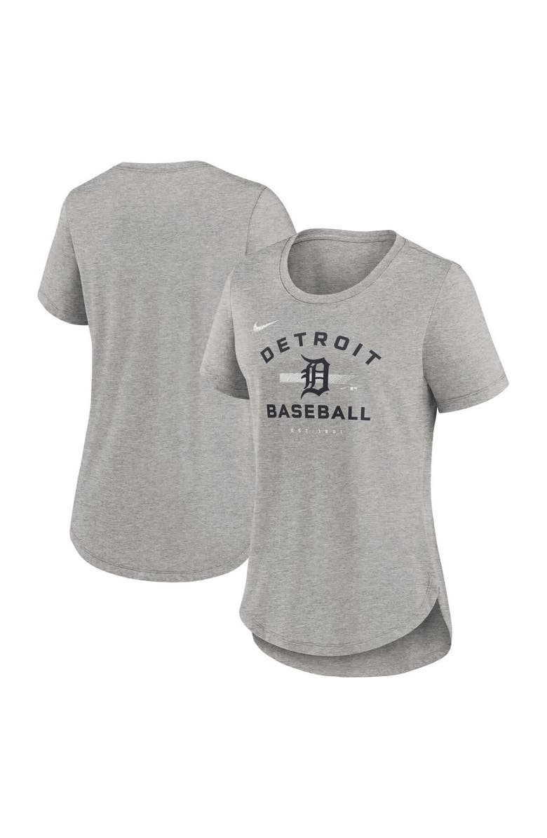 Nike Women's Nike Heather Gray Detroit Tigers Hot Prospect Tri-Blend T-Shirt, Alternate, color, 