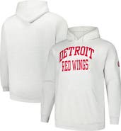 FANATICS Men's Fanatics Heather Gray Detroit Red Wings Big & Tall Fleece Pullover Hoodie