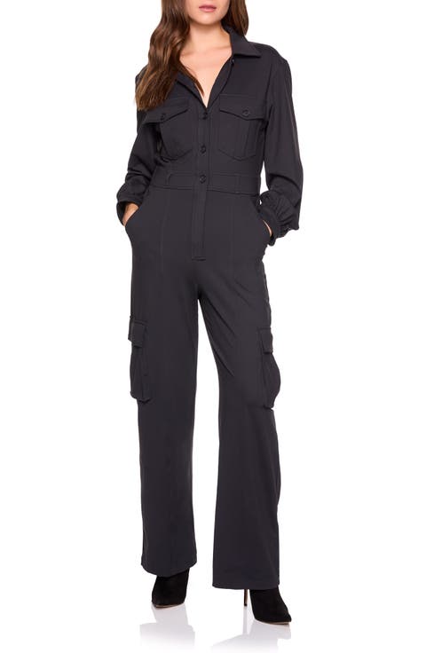 Long Sleeve Cargo Jumpsuit