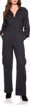 Susana Monaco Long Sleeve Cargo Jumpsuit
