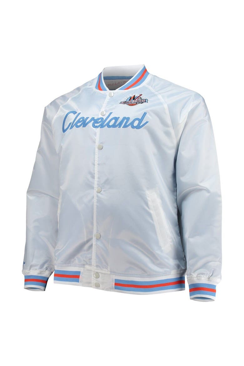 Men's Mitchell & Ness White Big & Tall 1997 NBA All-Star Game Hardwood Classics Satin Full-Snap Jacket, Alternate, color, White