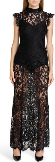 Cosette Semisheer Lace Maxi Skirt