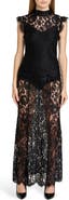 WAYF Cosette Semisheer Lace Maxi Skirt