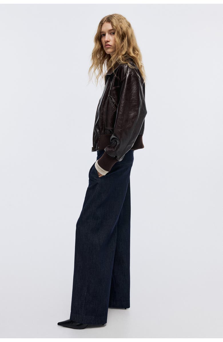 H&M Wide Regular Jeans, Alternate, color, Dark Denim Blue