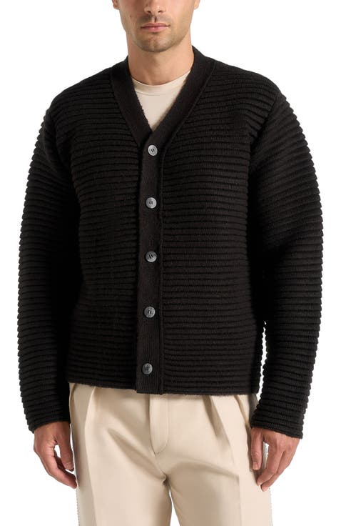 Anton Ribbed Knit Cardigan
