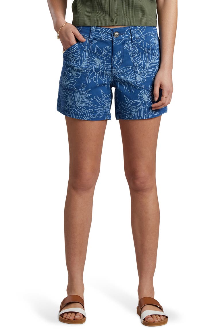Alix Maui Mid Rise Floral Shorts, Main, color, WINTER NIGHT