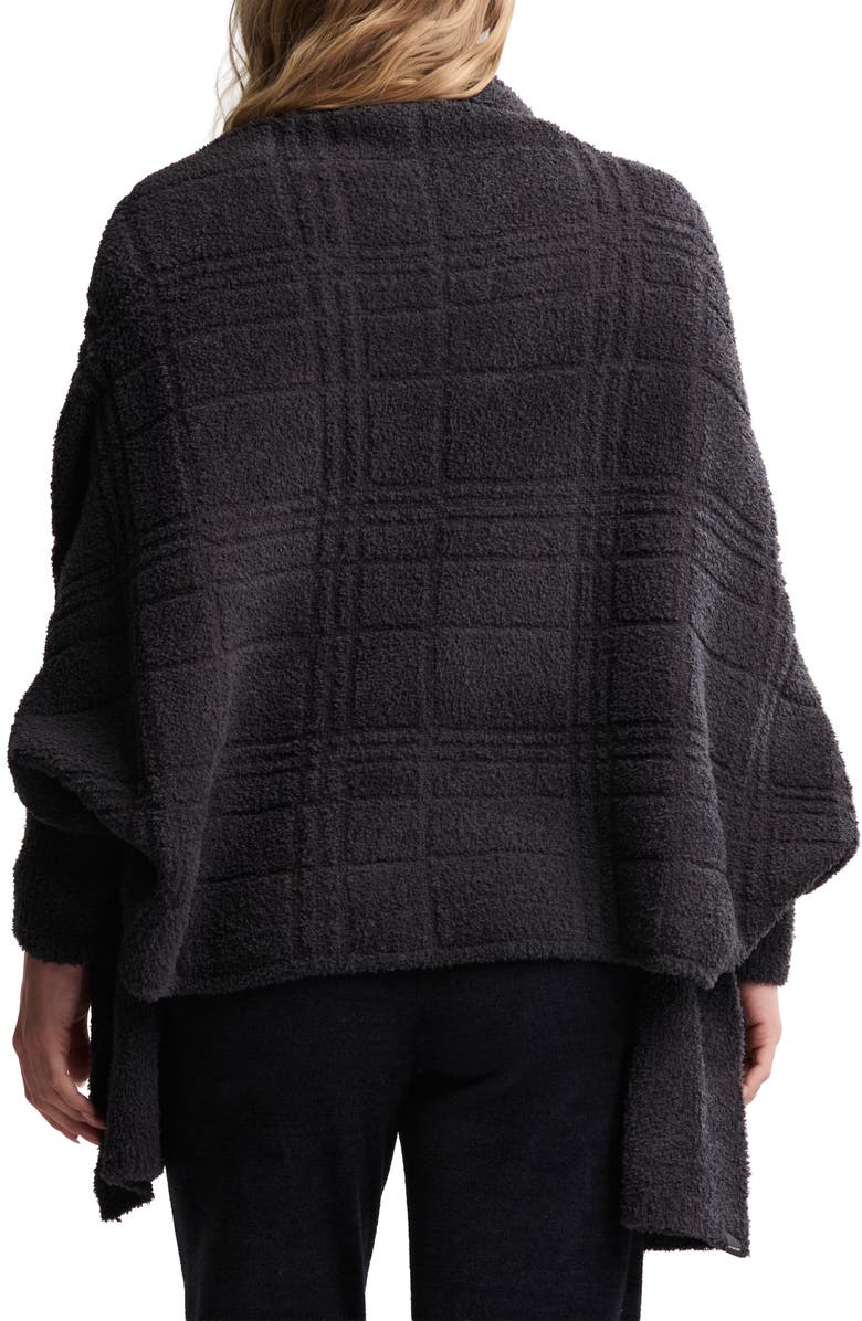 Barefoot Dreams<sup>®</sup> CozyChic<sup>®</sup> Tonal Plaid Open Front Cardigan, Alternate, color, Carbon