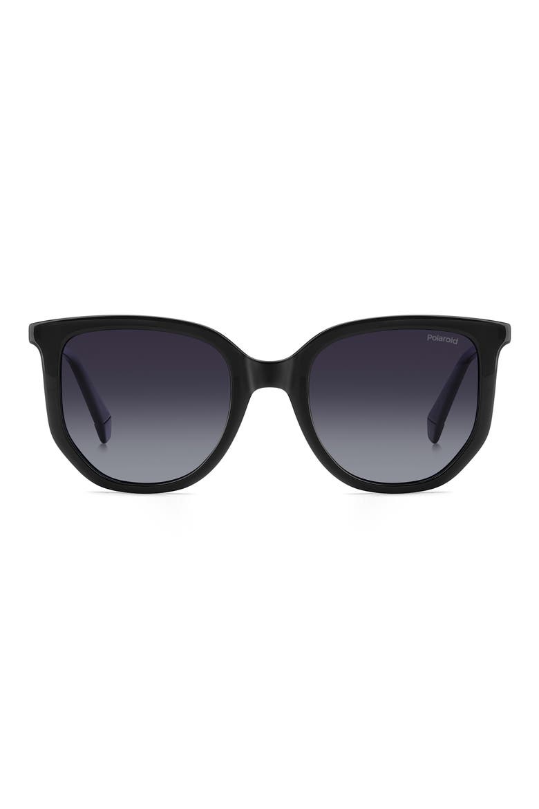51mm Polarized Square Sunglasses, Main, color, BLACK/ GREY SF POLAR