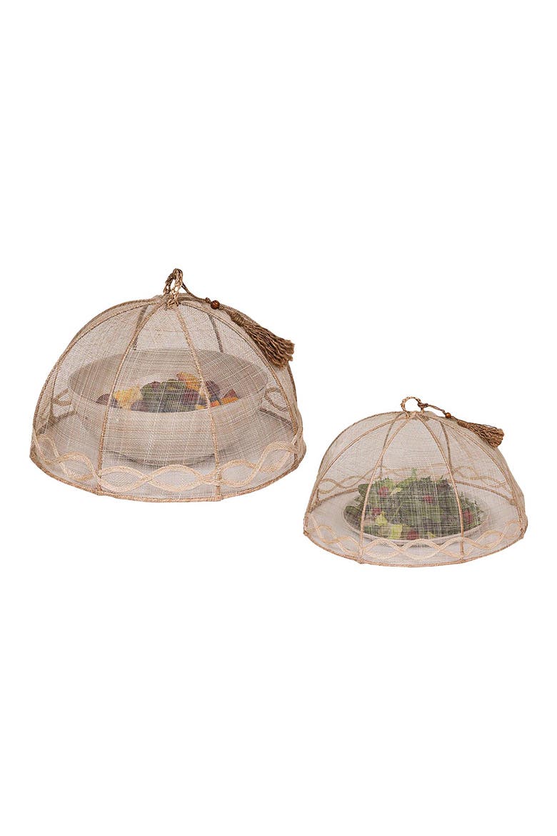 Tuileries Garden Set of 2 Food Covers, Alternate, color, NATURAL