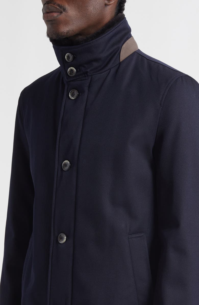 Herno Loro Piana Storm System<sup>®</sup> Waterproof Merino Wool Coat, Alternate, color, Blue Navy