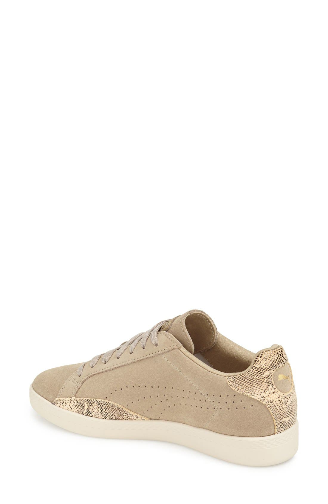 'Match Lo - Basic Sport' Leather Sneaker, Alternate, color, BEIGE