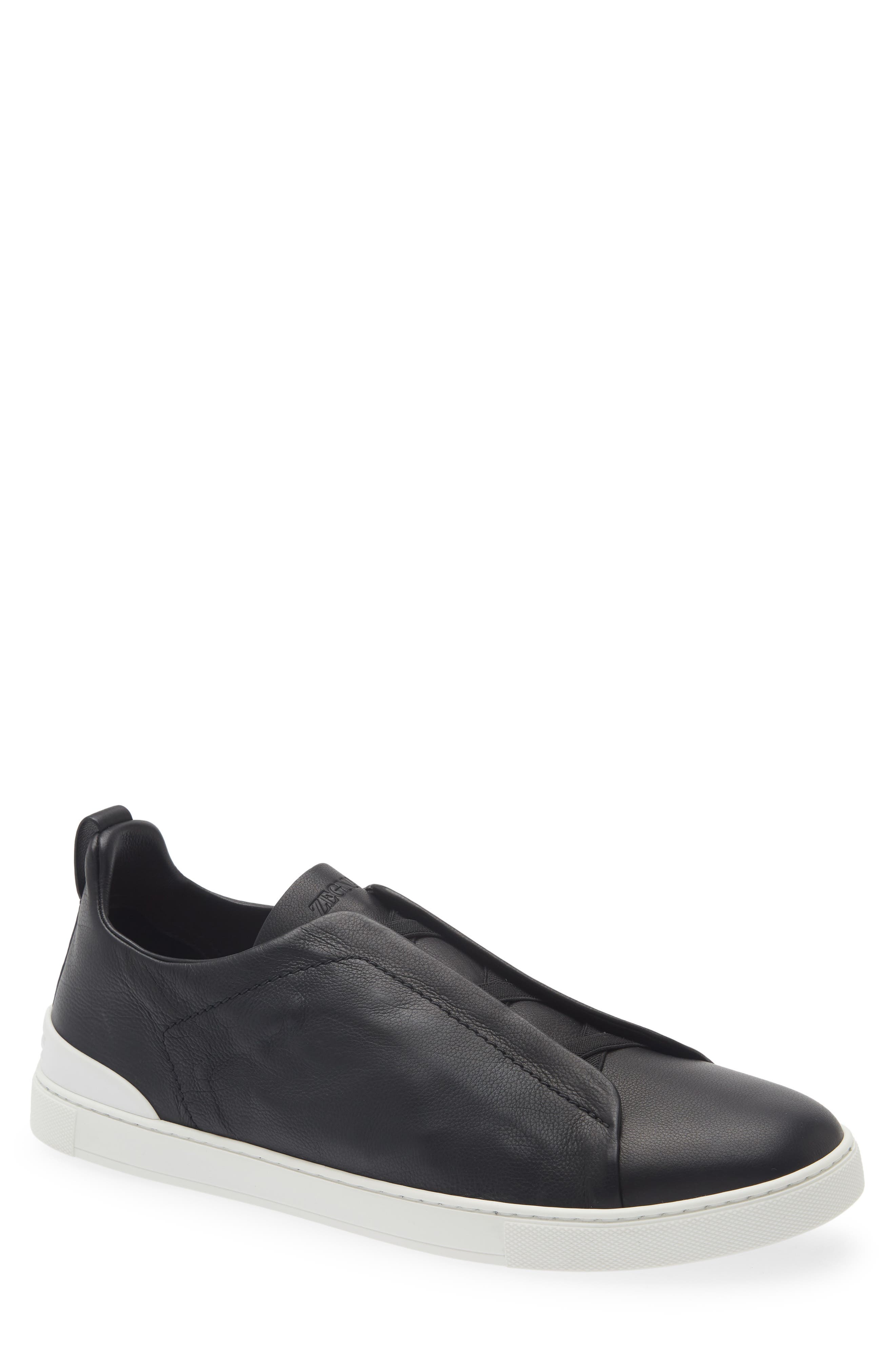 ZEGNA Triple Stitch<sup>™</sup> Secondskin Sneaker, Main, color, Black