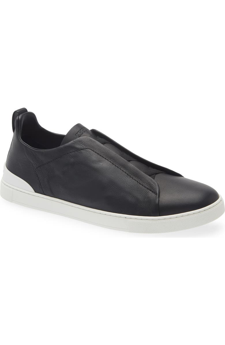 ZEGNA Triple Stitch<sup>™</sup> Secondskin Sneaker, Main, color, Black