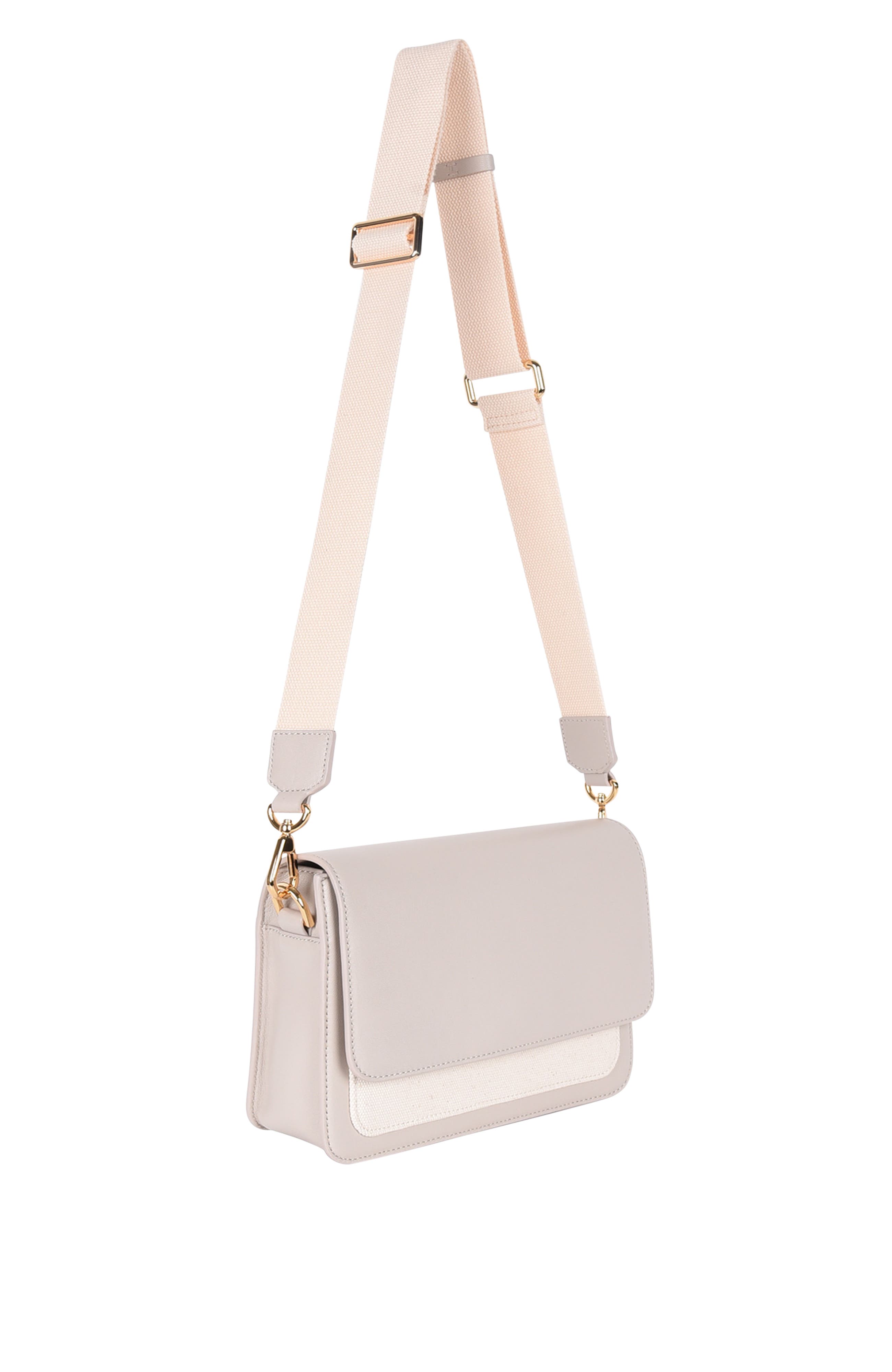 HYER GOODS Upcycled Leather and Canvas Convertible Crossbody Satchel, Alternate, color, Canvas/ Stone