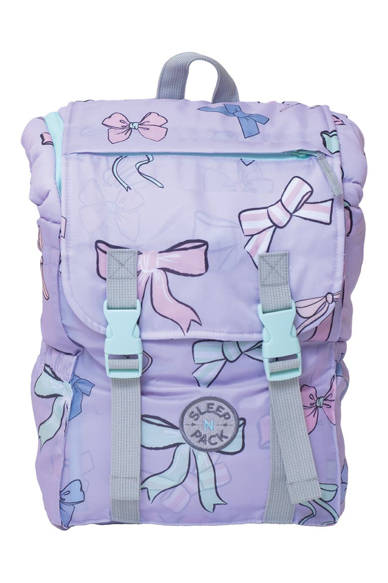 Kids' Sleep-n-Pack Sleeping Bag Backpack, Main, color, LILAC MULTI