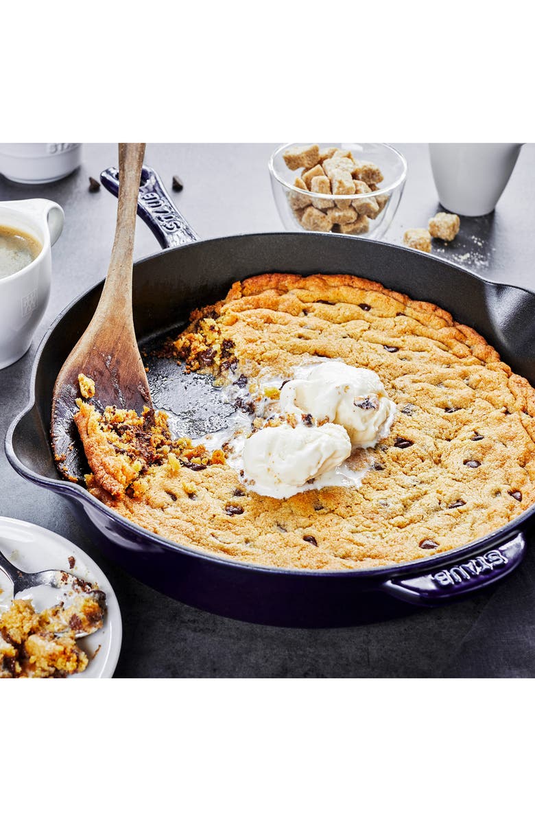 Staub 11-Inch Enameled Cast Iron Traditional Deep Skillet, Alternate, color, Dark Blue