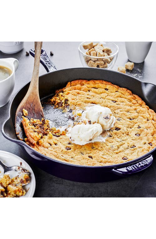 Staub 11-inch Enameled Cast Iron Traditional Deep Skillet In Purple