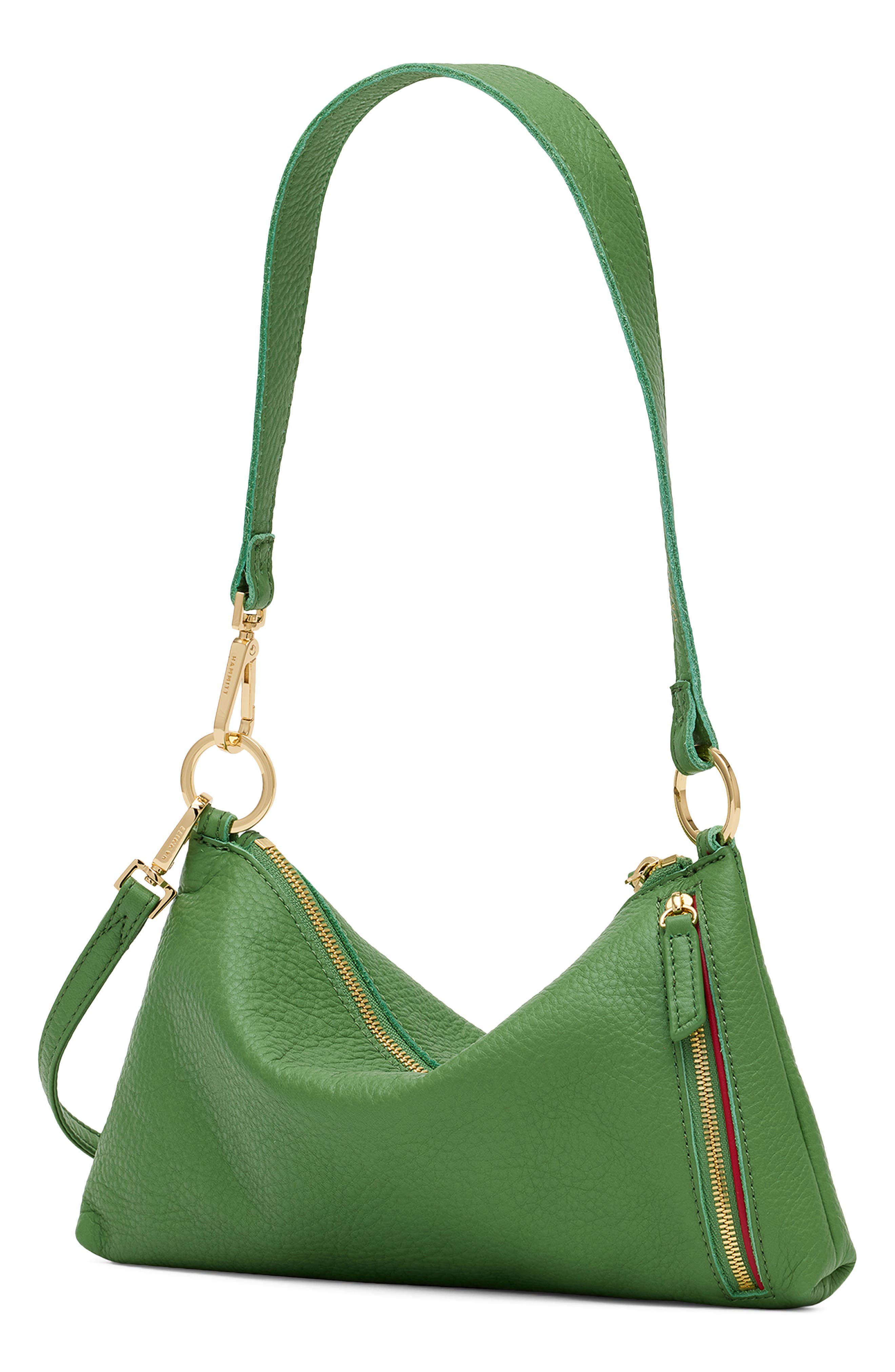 HAMMITT Kyle Leather Shoulder Bag, Alternate, color, Dill/ Gold