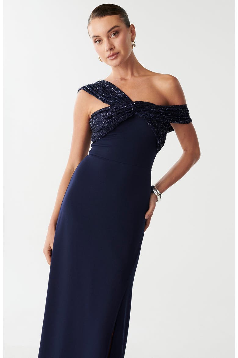 Trisha Maxi Dress, Alternate, color, Navy Blue