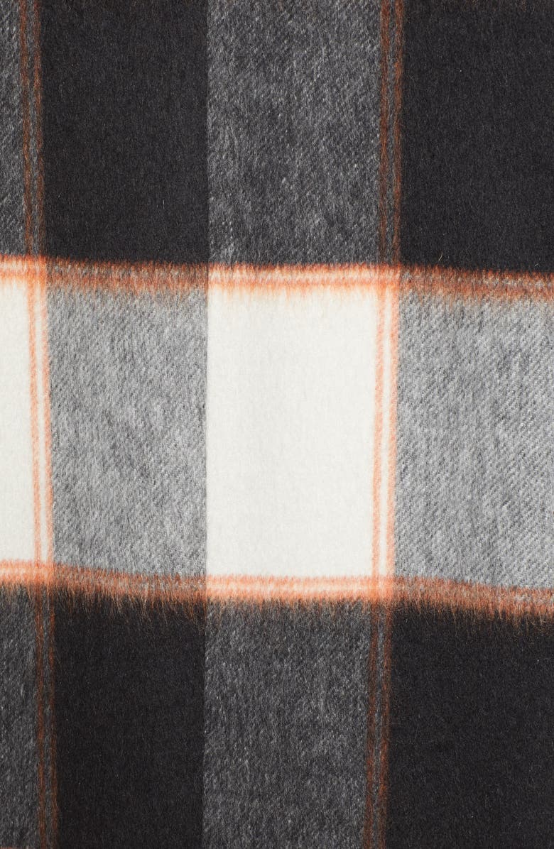 Helene Berman Ruth Plaid Contrast Collar Coat, Alternate, color, 