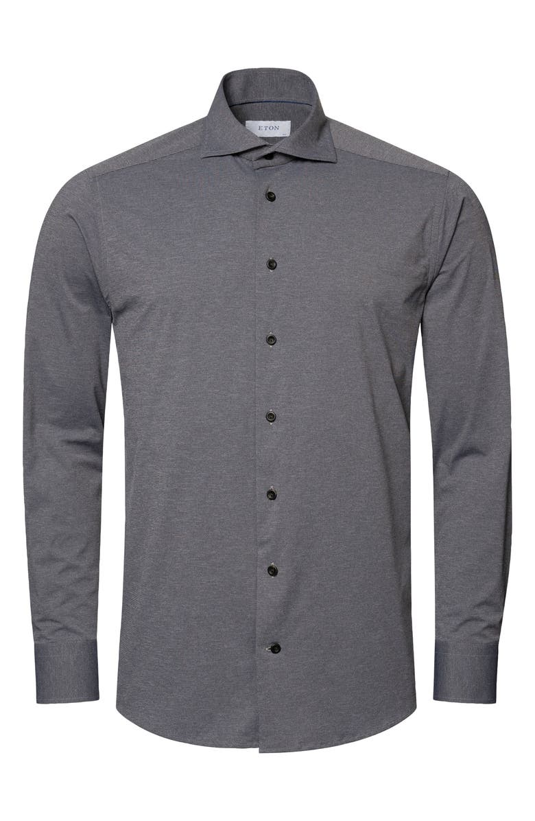 Eton Slim Fit Solid Stretch Dress Shirt, Alternate, color,