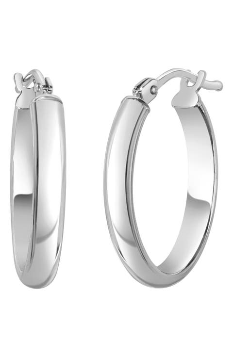 14K Gold Medium Hoop Earrings