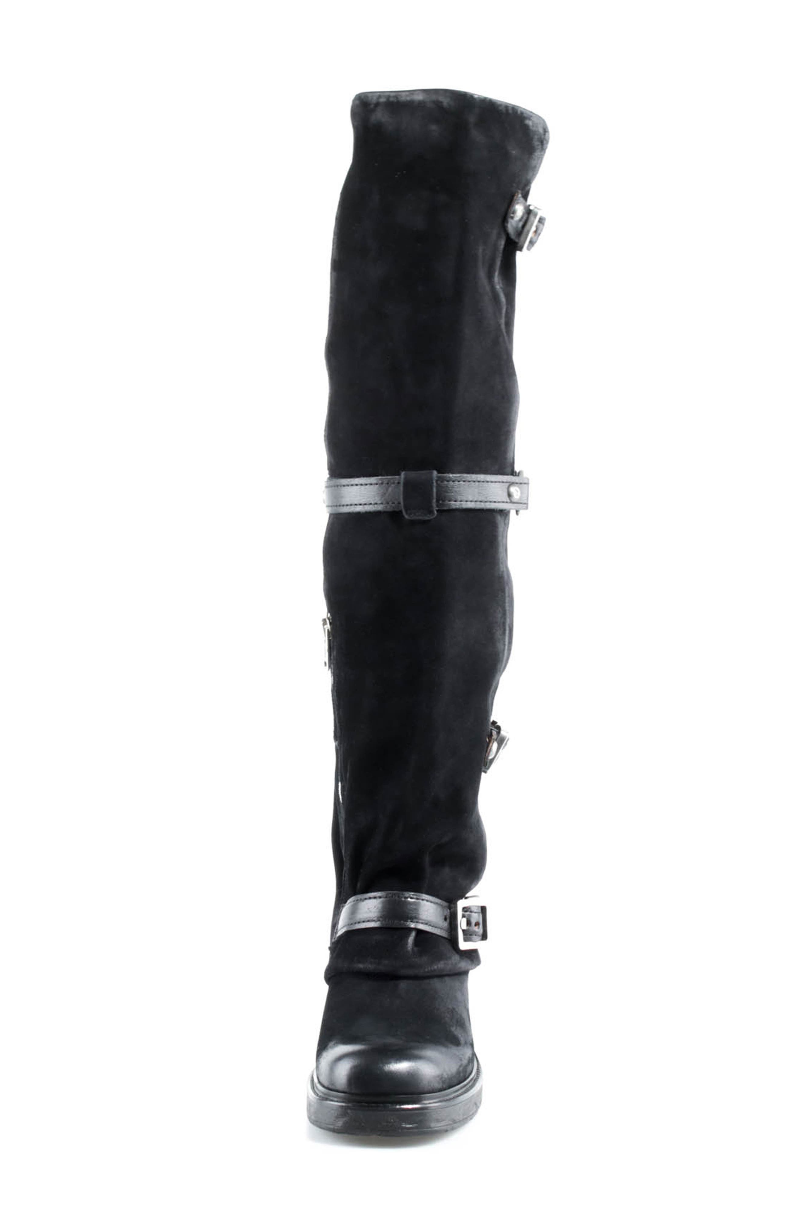 Stanley Leather Tall Boot, Alternate, color, BLACK