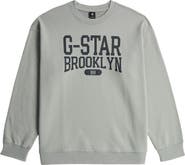 G-STAR Colletiate Relaxed Fit Organic Cotton French Terry Crewneck Sweatshirt